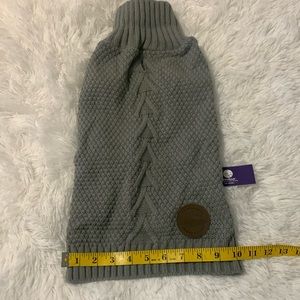 Grey Cableknit Dog Sweater sz XL Cyeollo Wilderness Collection NWT